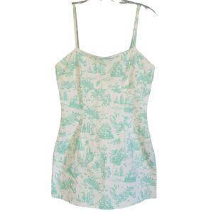 NWOT Avec Les Filles Shipwreck Ocean Mint Cotton Mini Dress